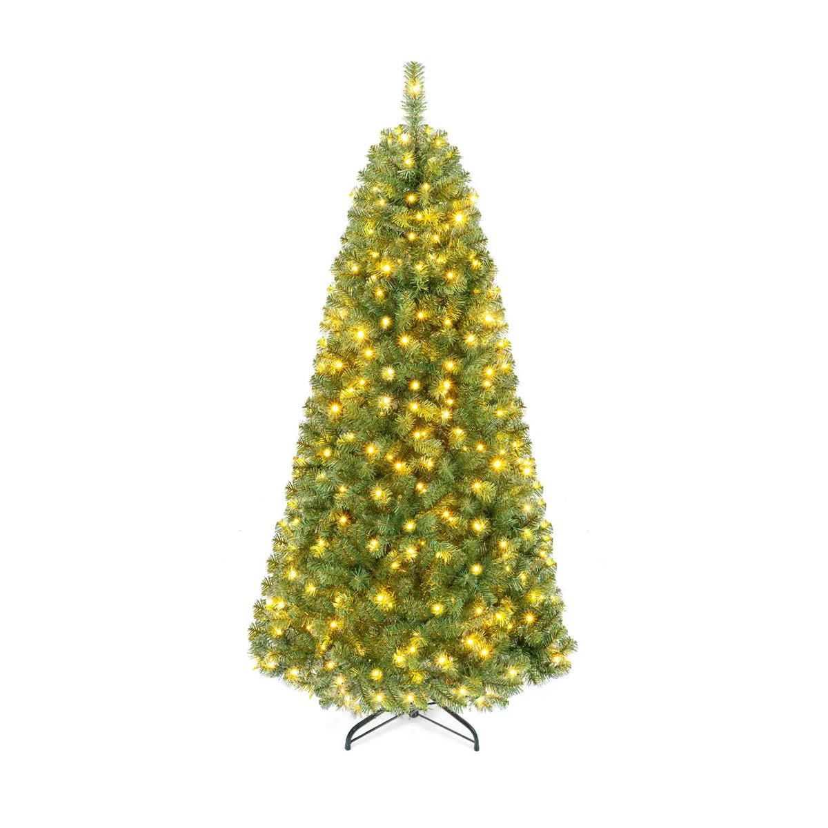 6-8 Ft Pre-Lit Artificial Christmas Tree with Remote Control