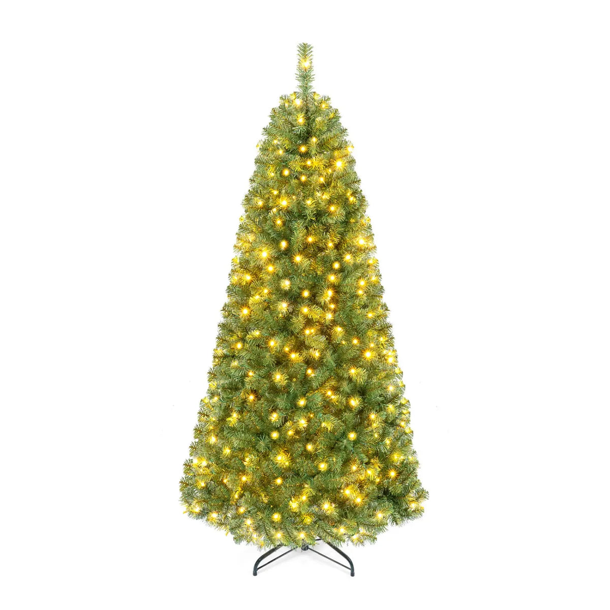 6-8 Ft Pre-Lit Artificial Christmas Tree with Remote Control