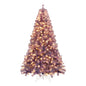 Pre-Lit Tinsel Christmas Tree Artificial Xmas Tree with Lush Branch Tips and Warm White LED Lights
