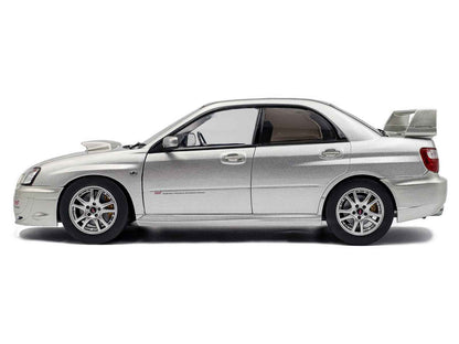 2004 Subaru Impreza WRX STI RHD (Right Hand Drive) Premium Silver Effect 1/18 Diecast Model Car by Solido