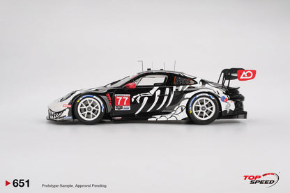 Topspeed Porsche 911 GT3 R (992) #77 Skeleton Rexy AO Racing IMSA Winner 2025 Petit Le Mans 1:18