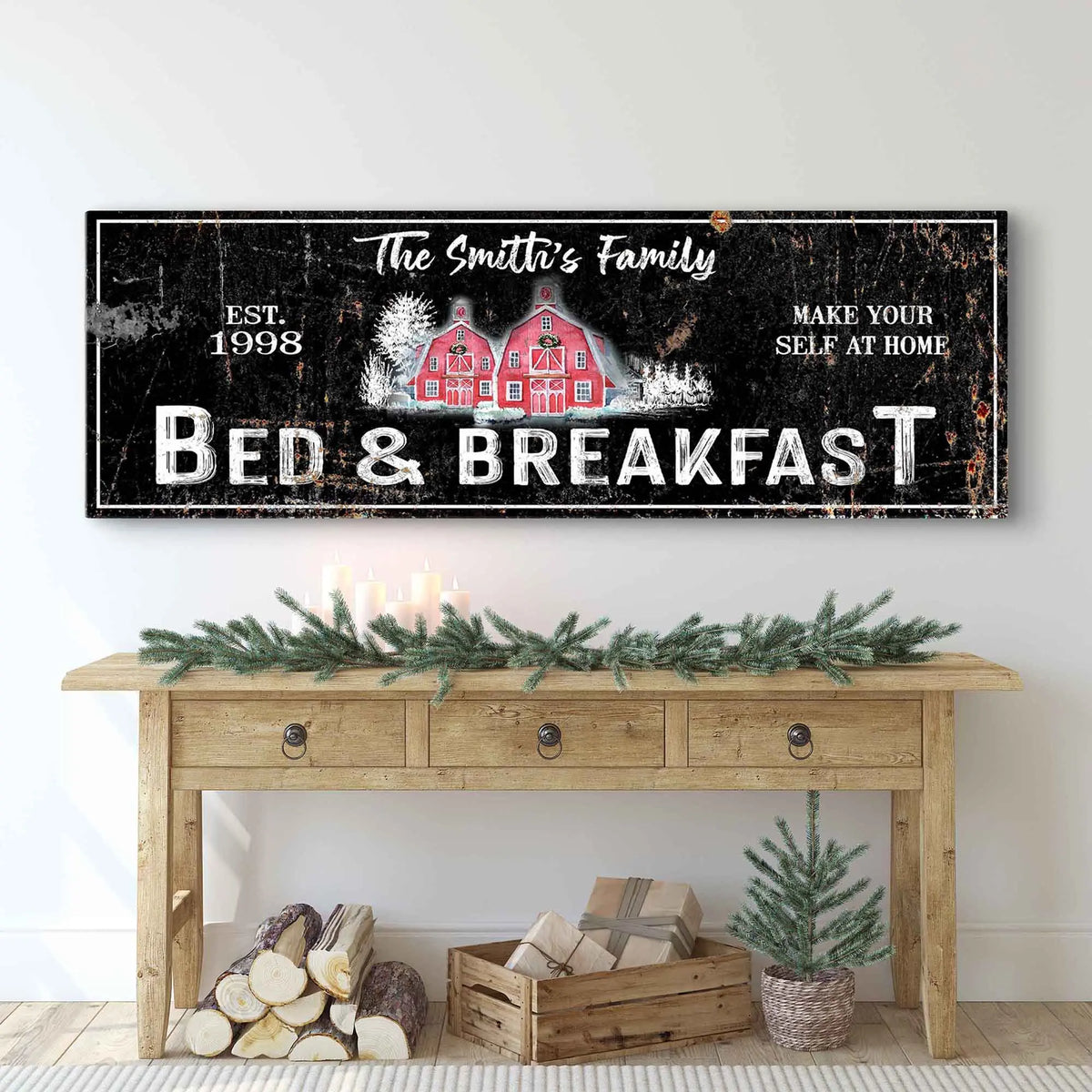 Christmas Bed & Breakfast Sign