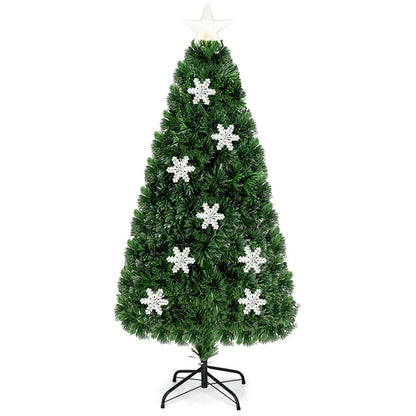 LED Optic Artificial Christmas Tree with Snowflakes