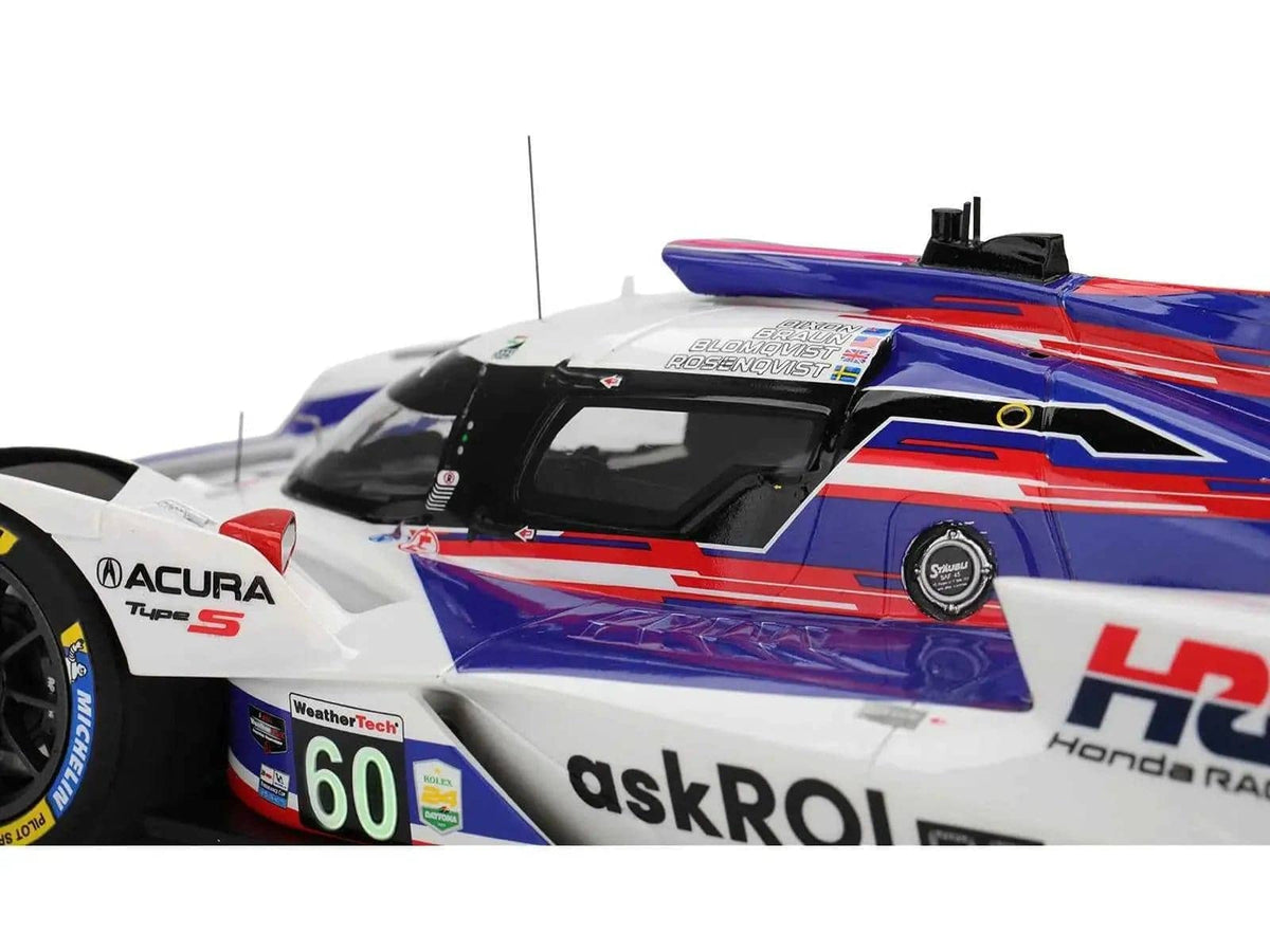Acura ARX-06 GTP #60 Tom Blomqvist - Colin Braun - Scott Dixon - Felix Rosenqvist "Acura Meyer Shank Racing with Curb-Agajanian" 2nd Place IMSA "24 Hours of Daytona" (2025) 1/18 Model Car by Top Speed Miniature Motors Default Title Default Title-