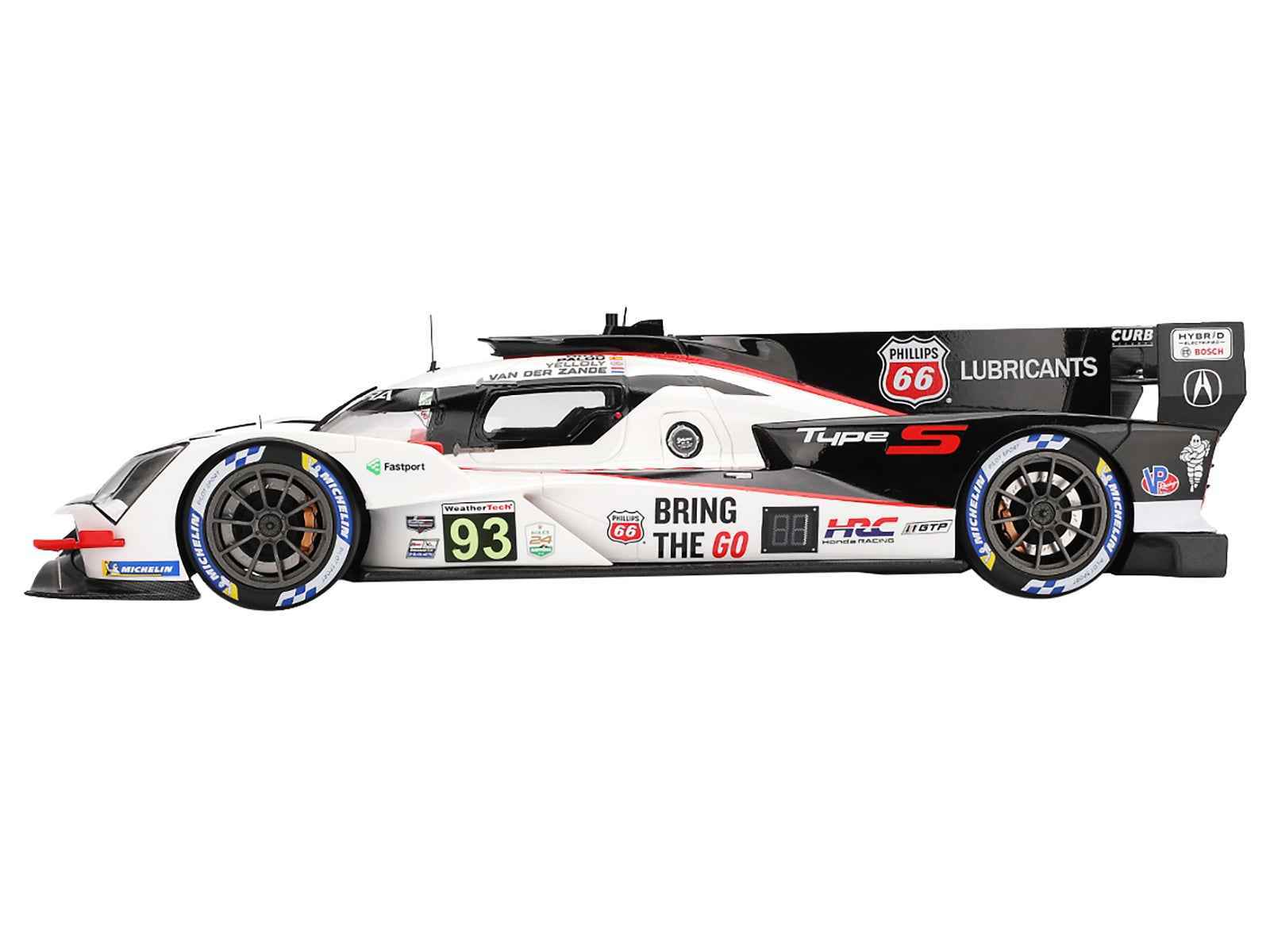 Acura ARX-06 GTP #93 Kakunoshin Ohta - Alex Palou - Renger van der Zande - Nick Yelloly "Acura Meyer Shank Racing with Curb-Agajanian" "24 Hours of Daytona" (2025) 1/18 Model Car by Top Speed Cartsfy Inc.