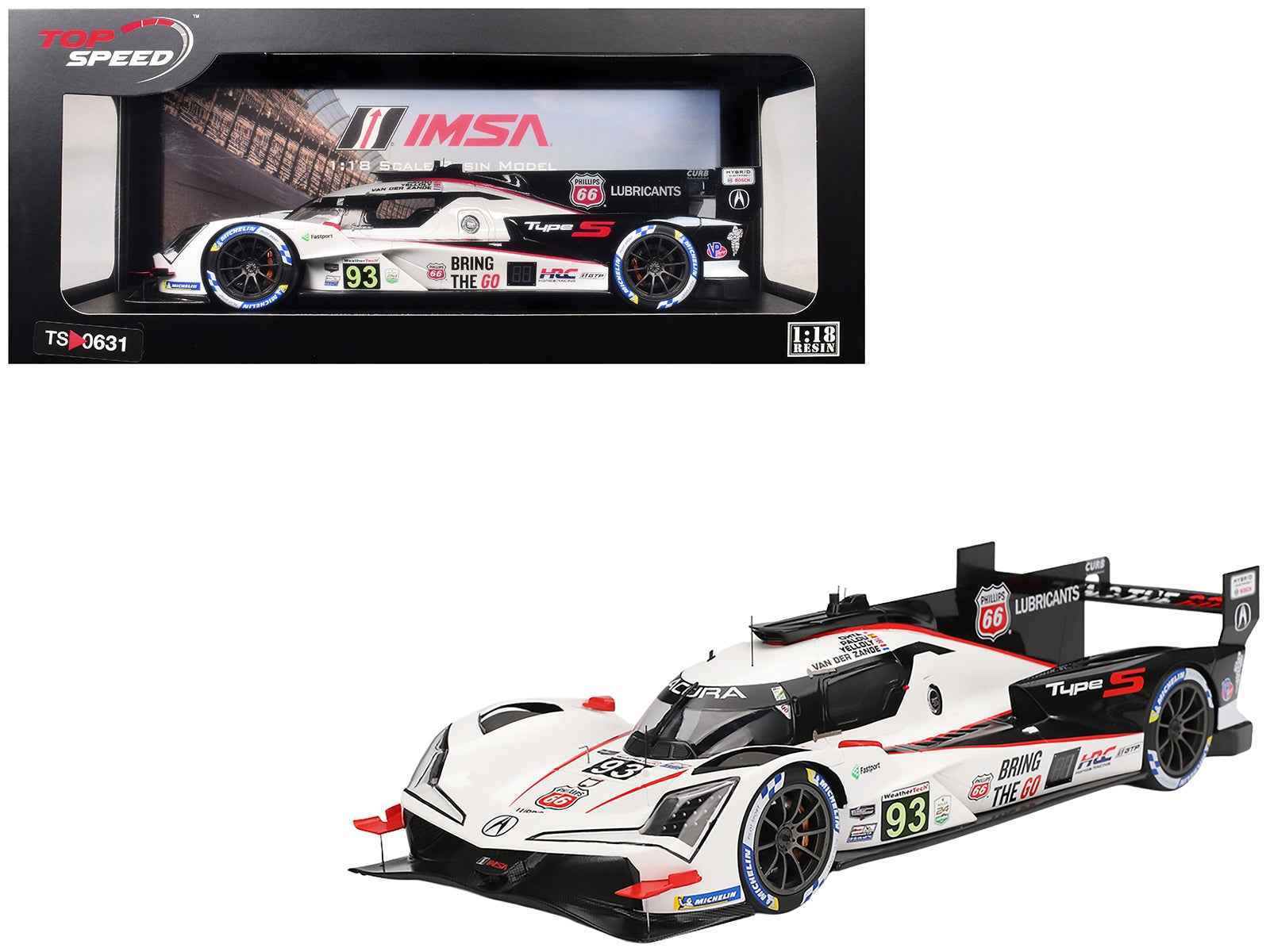 Acura ARX-06 GTP #93 Kakunoshin Ohta - Alex Palou - Renger van der Zande - Nick Yelloly "Acura Meyer Shank Racing with Curb-Agajanian" "24 Hours of Daytona" (2025) 1/18 Model Car by Top Speed Cartsfy Inc.