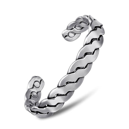 Adjustable Cuff Copper Magnetic Therapy Bracelet Bangle for Men and Women Twisted Design - Cartsfy Inc.