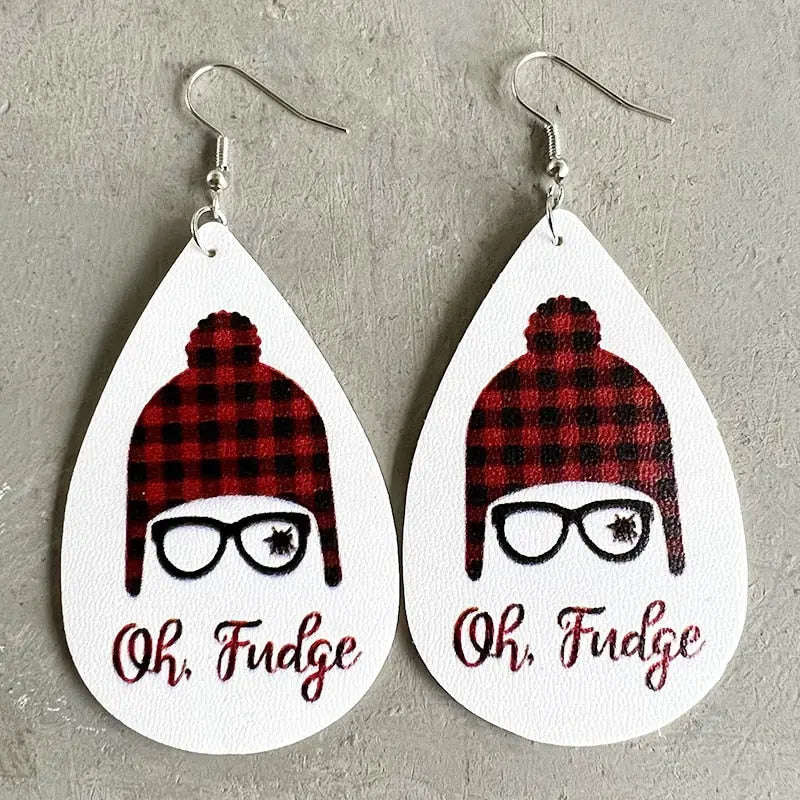 Adorable Christmas Movie Oh Fudge! Earrings Cartsfy Inc.