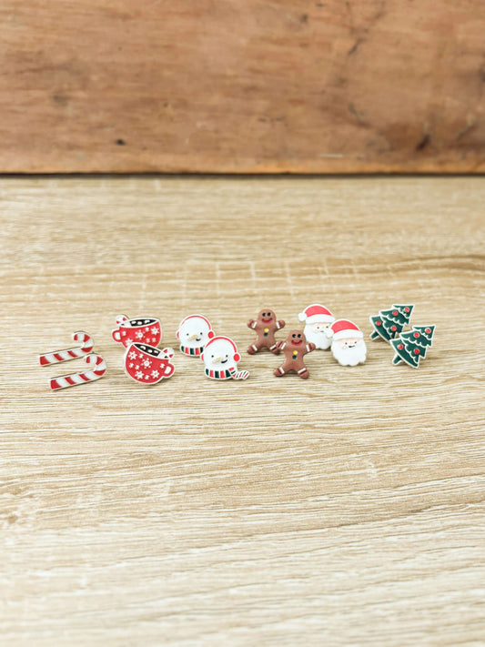 Adorable Christmas Stud Earring Set Rooted Home Goods Default Title Default Title-