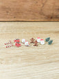 Adorable Christmas Stud Earrings Set featuring 6 festive pairs