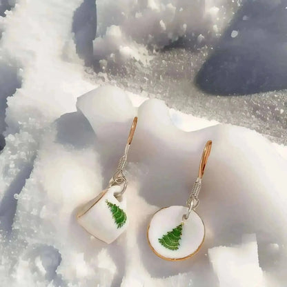 Adorable Christmas Tea Cup Earring Set Cartsfy Inc.