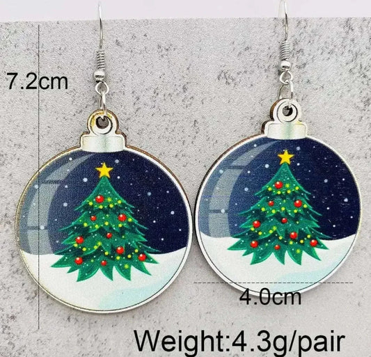 Adorable Vintage Wood Christmas Earrings Cartsfy Inc.