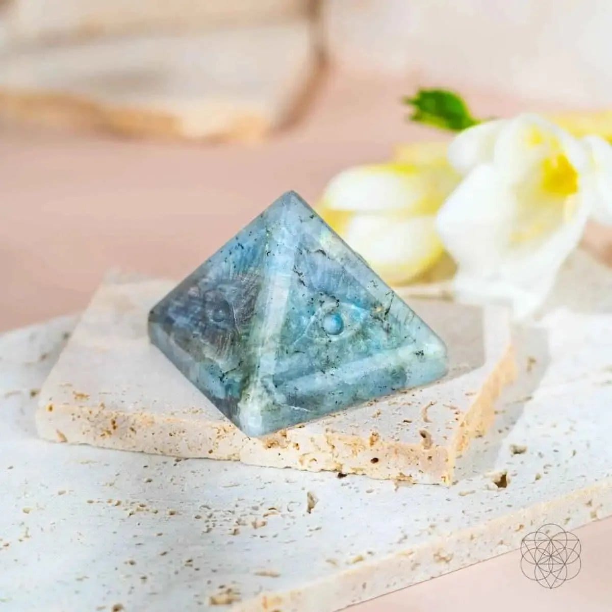 All Seeing Eye - Pyramid of Ancient Wisdom Conscious Items Indian Labradorite Pyramid Egyptian Obsidian Pyramid Indian Labradorite Pyramid-Egyptian Obsidian Pyramid-