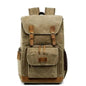 Allacki Waterproof Shock-Resistant Canvas Camera Bag Retro Style Travel Backpack DailySale Army Green Gray Khaki Army Green-Gray-Khaki-