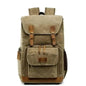 Allacki Waterproof Shock-Resistant Canvas Camera Bag Retro Style Travel Backpack DailySale Army Green Gray Khaki Army Green-Gray-Khaki-