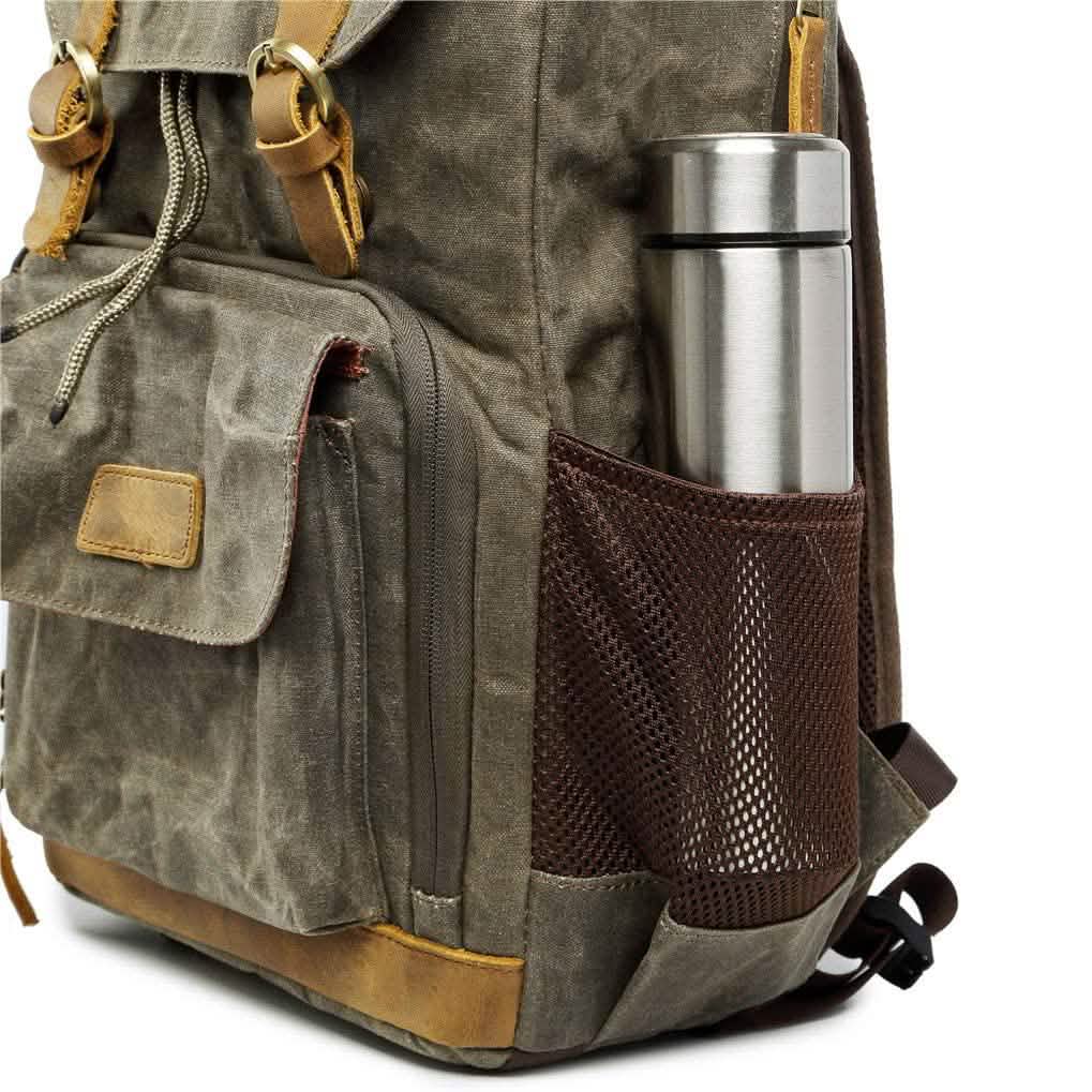 Allacki Waterproof Shock-Resistant Canvas Camera Bag Retro Style Travel Backpack Cartsfy Inc.
