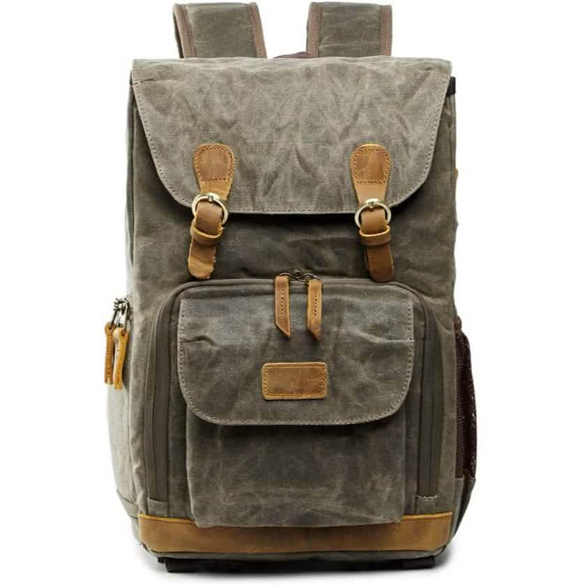 Allacki Waterproof Shock-Resistant Canvas Camera Bag Retro Style Travel Backpack Cartsfy Inc.