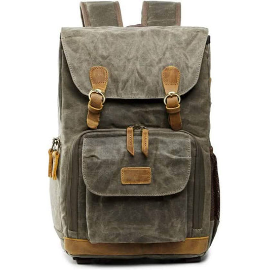 Allacki Waterproof Shock-Resistant Canvas Camera Bag Retro Style Travel Backpack Cartsfy Inc.