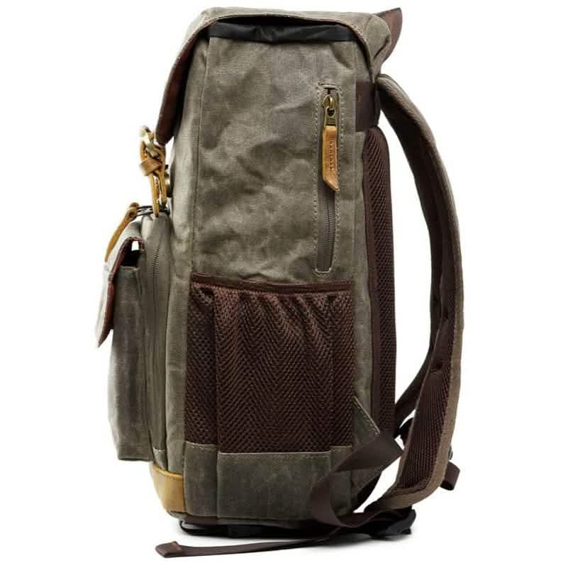 Allacki Waterproof Shock-Resistant Canvas Camera Bag Retro Style Travel Backpack Cartsfy Inc.