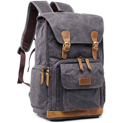 Allacki Waterproof Shock-Resistant Canvas Camera Bag Retro Style Travel Backpack Cartsfy Inc.