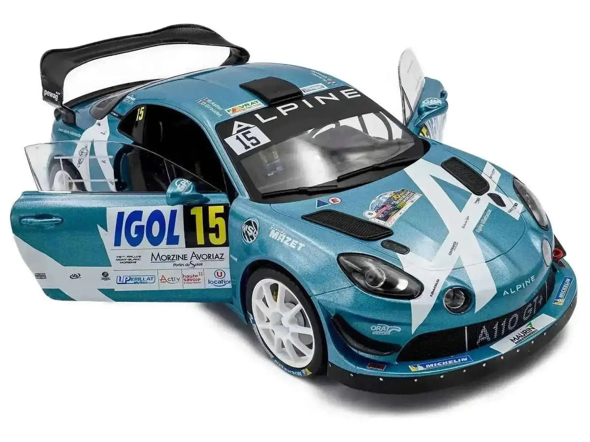 Alpine A110 Rallye GT+ #15 Raphael Astier - Denis Giraudet "Rallye Du Mont Blanc" (2024) "Competition" Series 1/18 Diecast Model Car by Solido Cartsfy Inc.