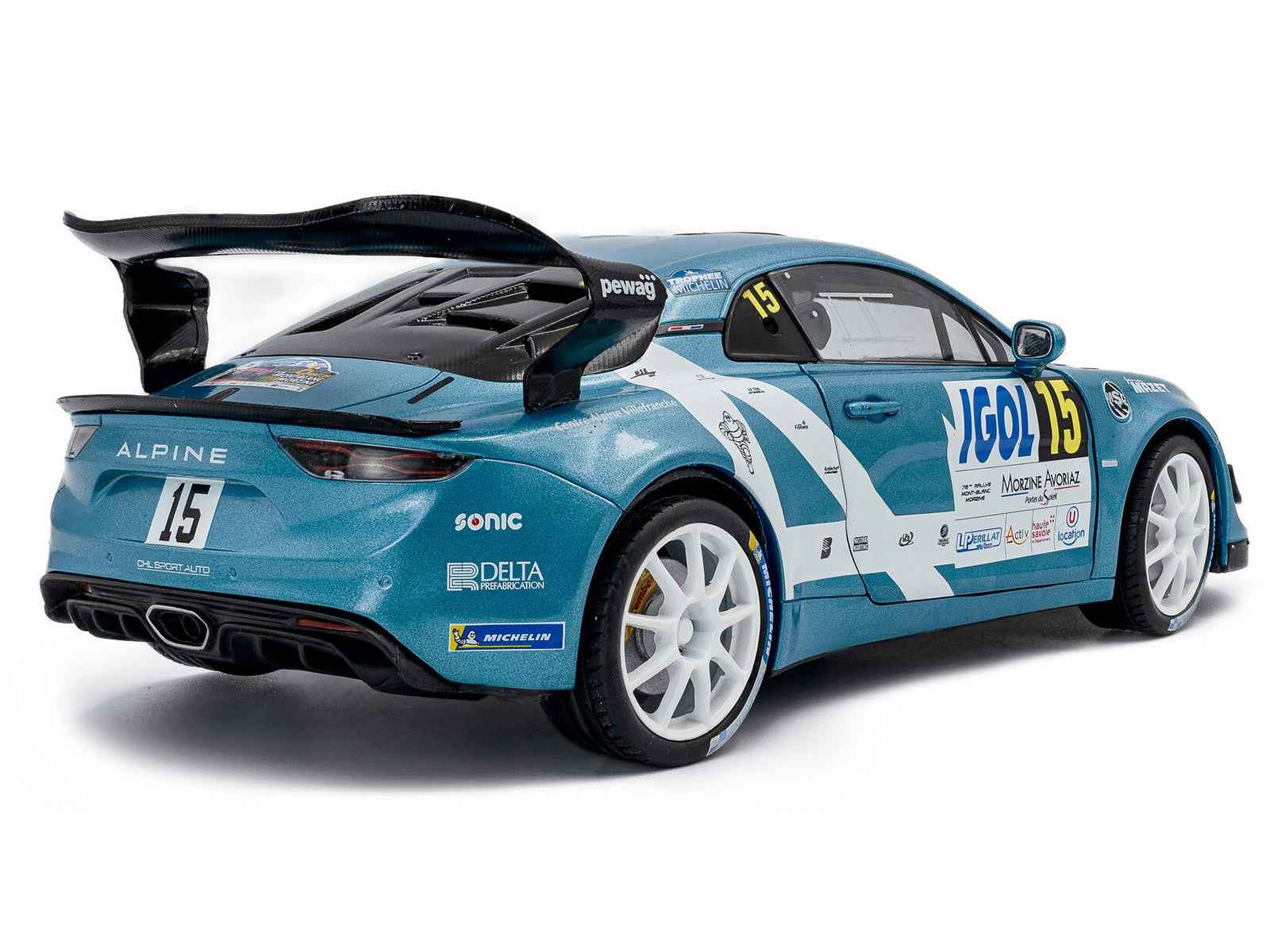 Alpine A110 Rallye GT+ #15 Raphael Astier - Denis Giraudet "Rallye Du Mont Blanc" (2024) "Competition" Series 1/18 Diecast Model Car by Solido Cartsfy Inc.