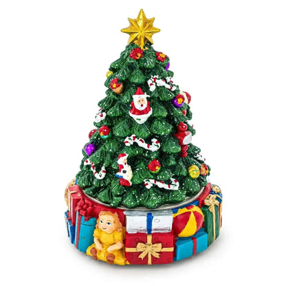 Animated Musical Christmas Tree Figurine - Rotating Deck the Halls Music Box Cartsfy Inc.