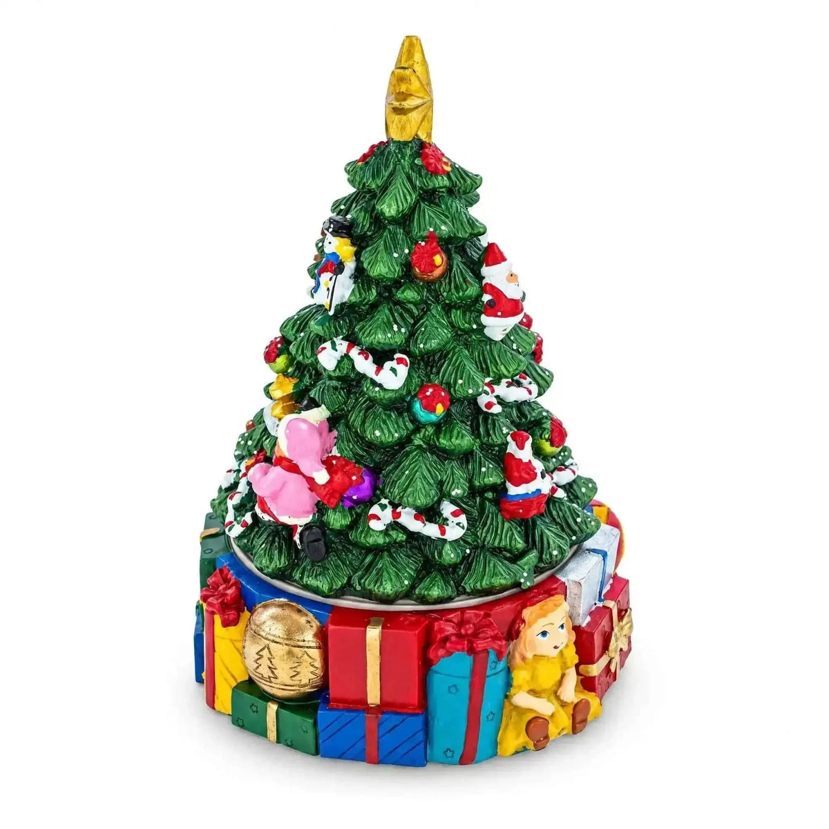 Animated Musical Christmas Tree Figurine - Rotating Deck the Halls Music Box Cartsfy Inc.