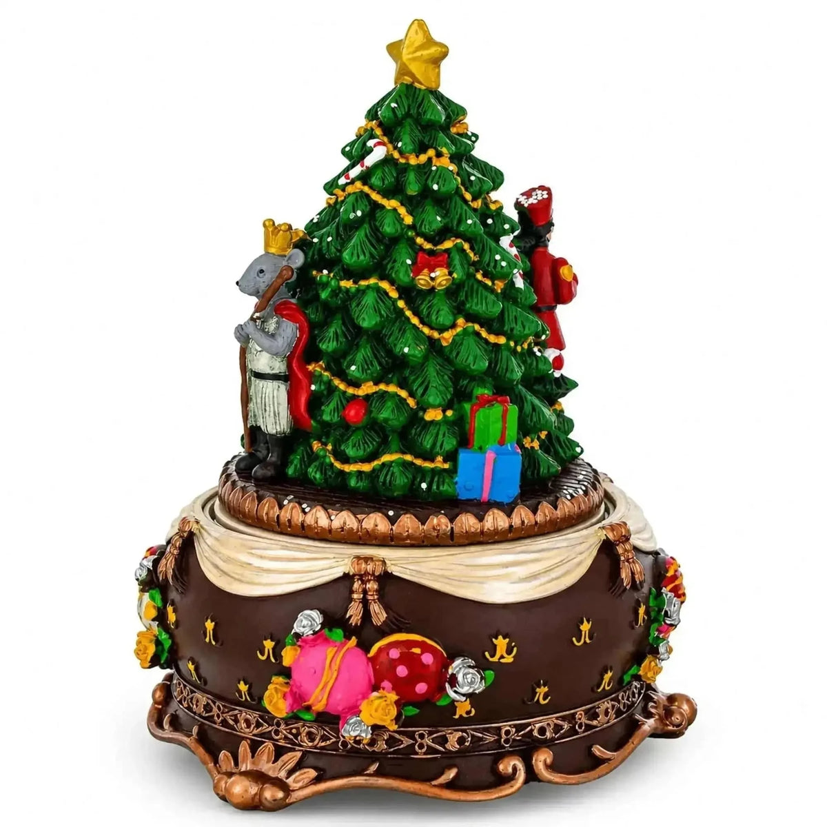 Animated Nutcracker Ballerina Christmas Figurine - Rotating Tree Music Box Cartsfy Inc.