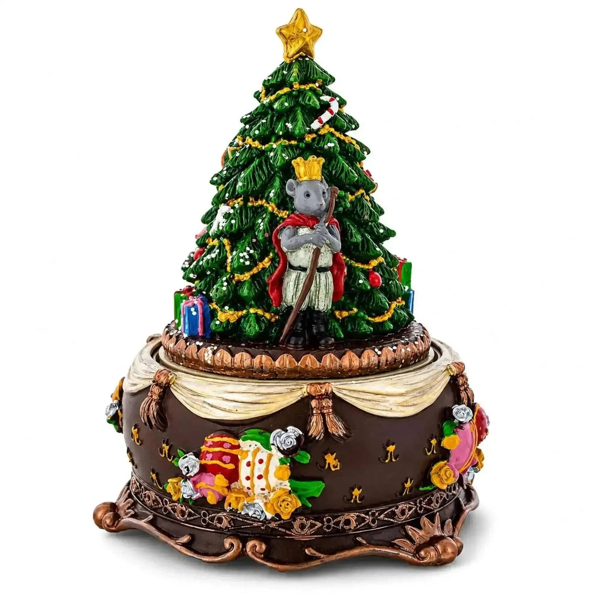Animated Nutcracker Ballerina Christmas Figurine - Rotating Tree Music Box Cartsfy Inc.