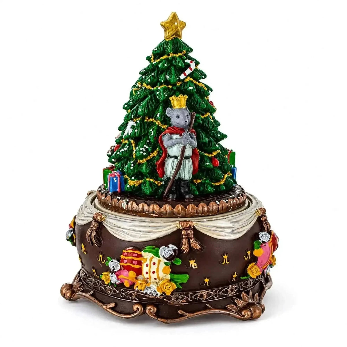 Nutcracker animated music box featuring a spinning ballerina.