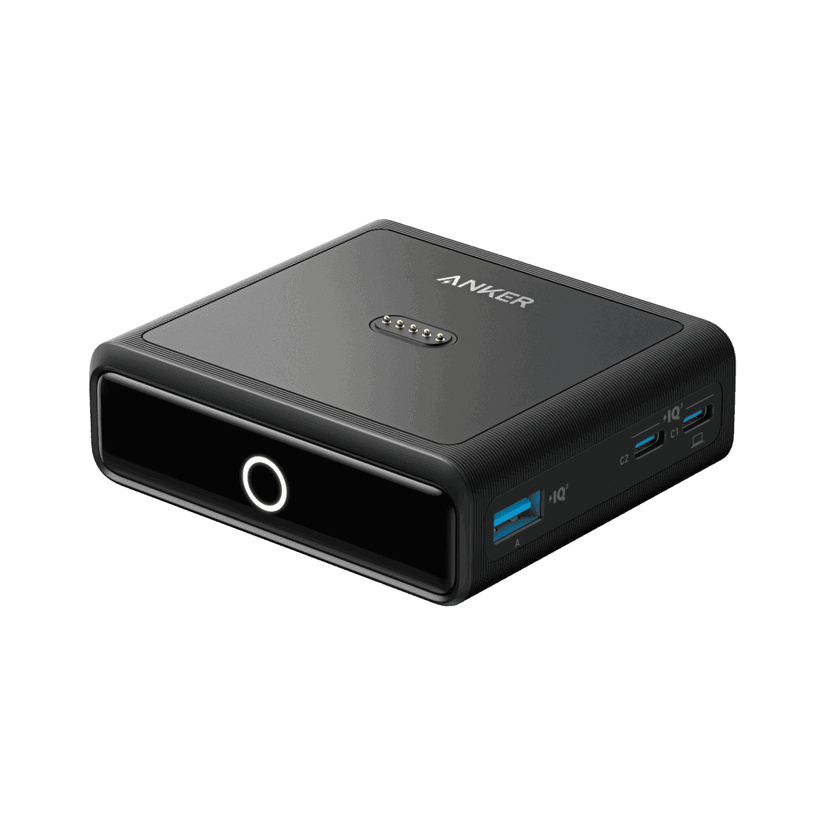 Anker 100W charging base with front USB ports and top LED indicator
