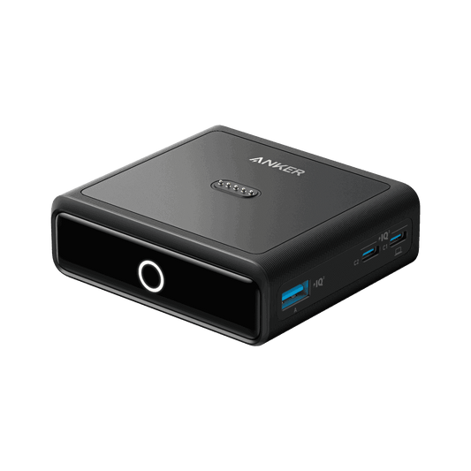 Anker 100W charging base with front USB ports and top LED indicator