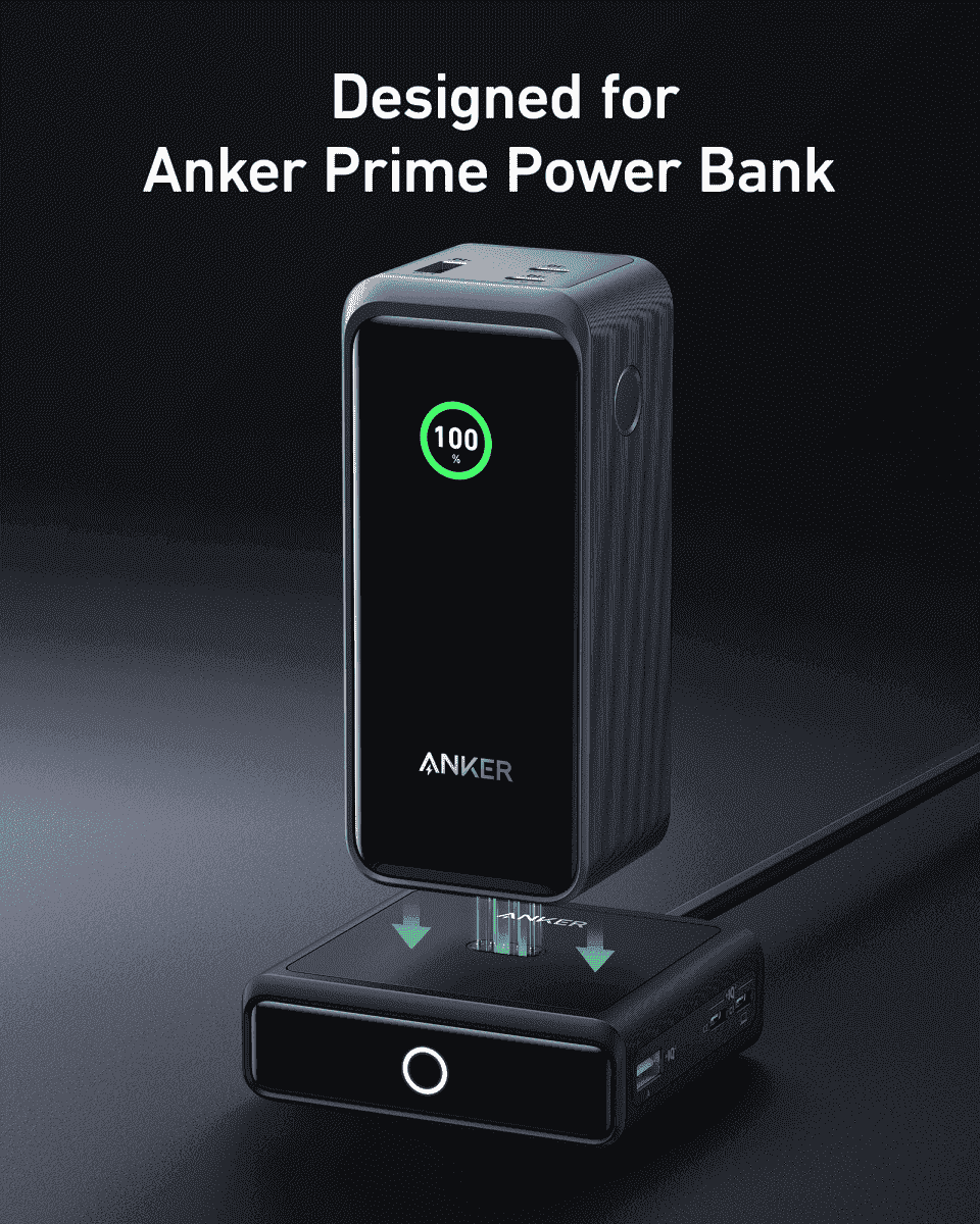 Anker wireless charging base stand with cradle and front USB-C ports