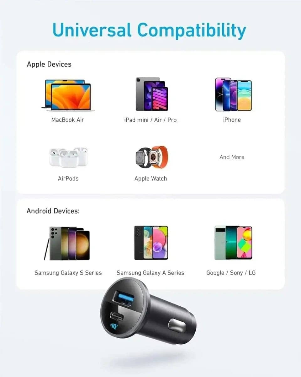 Anker 323 Car Charger (52.5W) Anker Default Title Default Title-