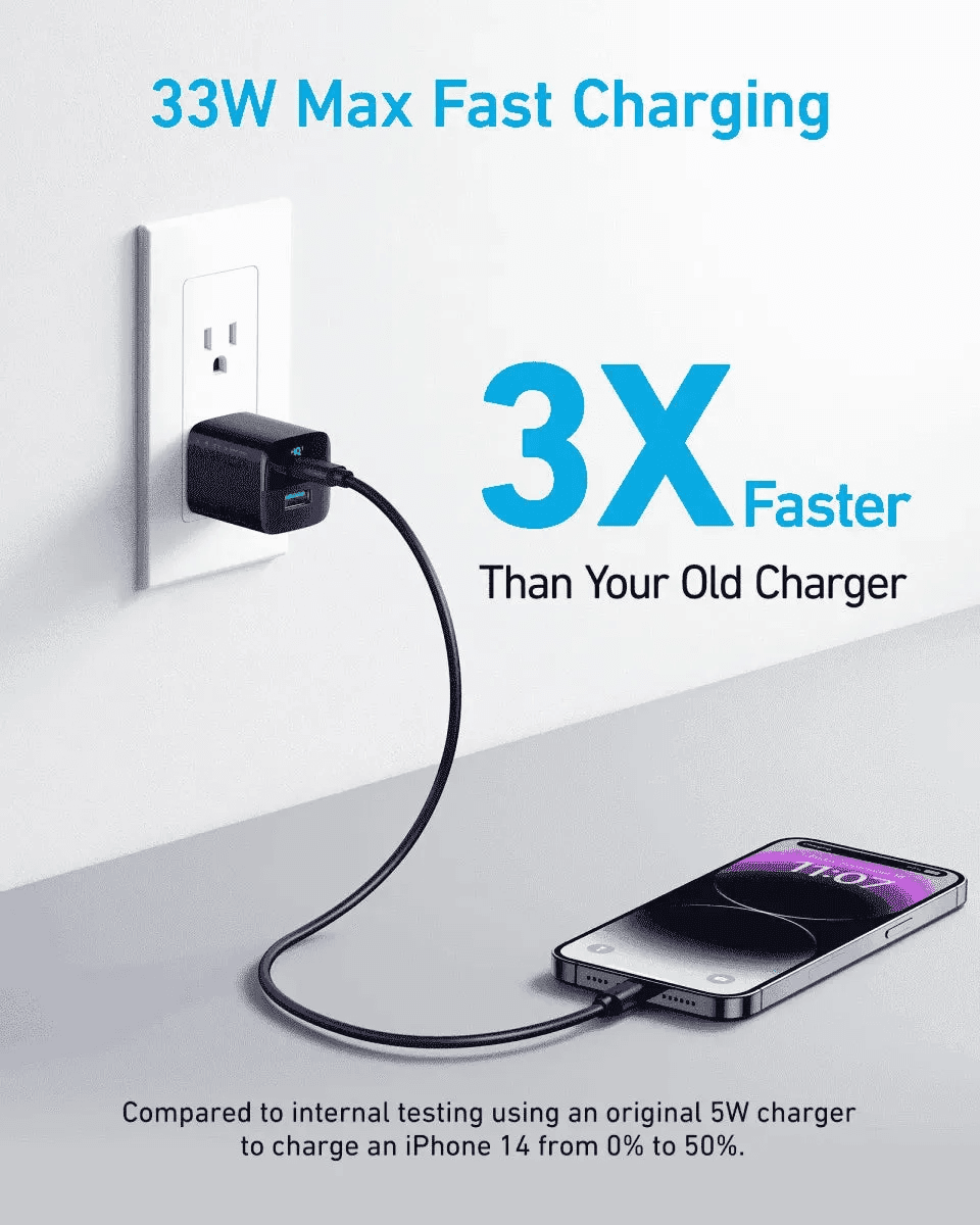 Anker 323 Charger (33W) Anker Black White Black-White-