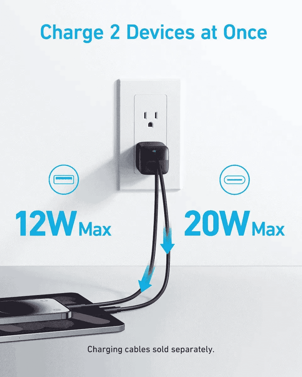 Anker 323 Charger (33W) Anker Black White Black-White-