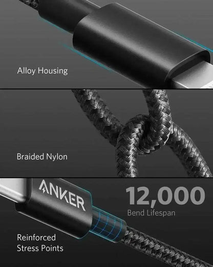 Anker 331 USB-C to Lightning Cable Anker Black / 1ft Black / 6ft Black / 10ft Black / 1ft-Black / 6ft-Black / 10ft-Silver / 1ft-Silver / 10ft-Red / 6ft-Red / 10ft-