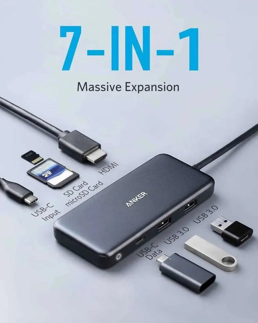 Anker 341 USB-C Hub (7-in-1) Anker Black Black-