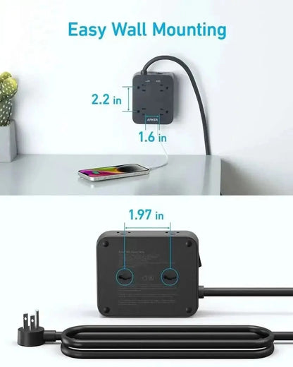 Anker 341 USB Power Strip Anker White / 5FT White / 10FT Black / 5FT White / 5FT-White / 10FT-Black / 5FT-Black / 10FT-