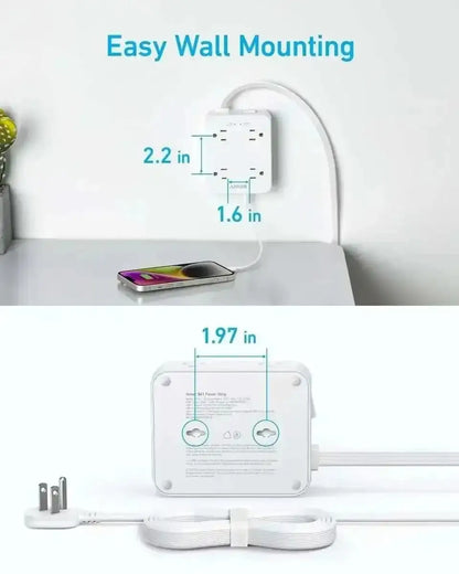 Anker 341 USB Power Strip Anker White / 5FT White / 10FT Black / 5FT White / 5FT-White / 10FT-Black / 5FT-Black / 10FT-