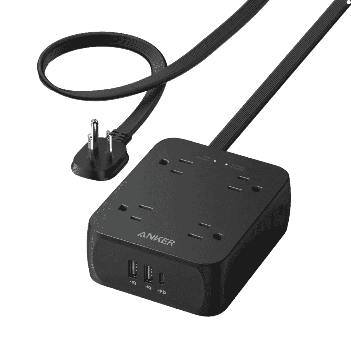 Anker 341 USB Power Strip Anker White / 5FT White / 10FT Black / 5FT White / 5FT-White / 10FT-Black / 5FT-Black / 10FT-