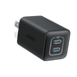 Black Anker 523 Nano 3 wall charger with two USB ports