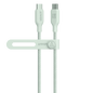 USB-C to USB-C cable pair with light-mint braided sheath and two USB-C connectors
