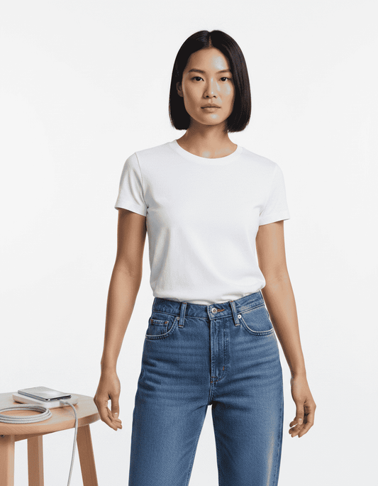 Anker USB-C to USB-C cable in green, held by person in white T-shirt