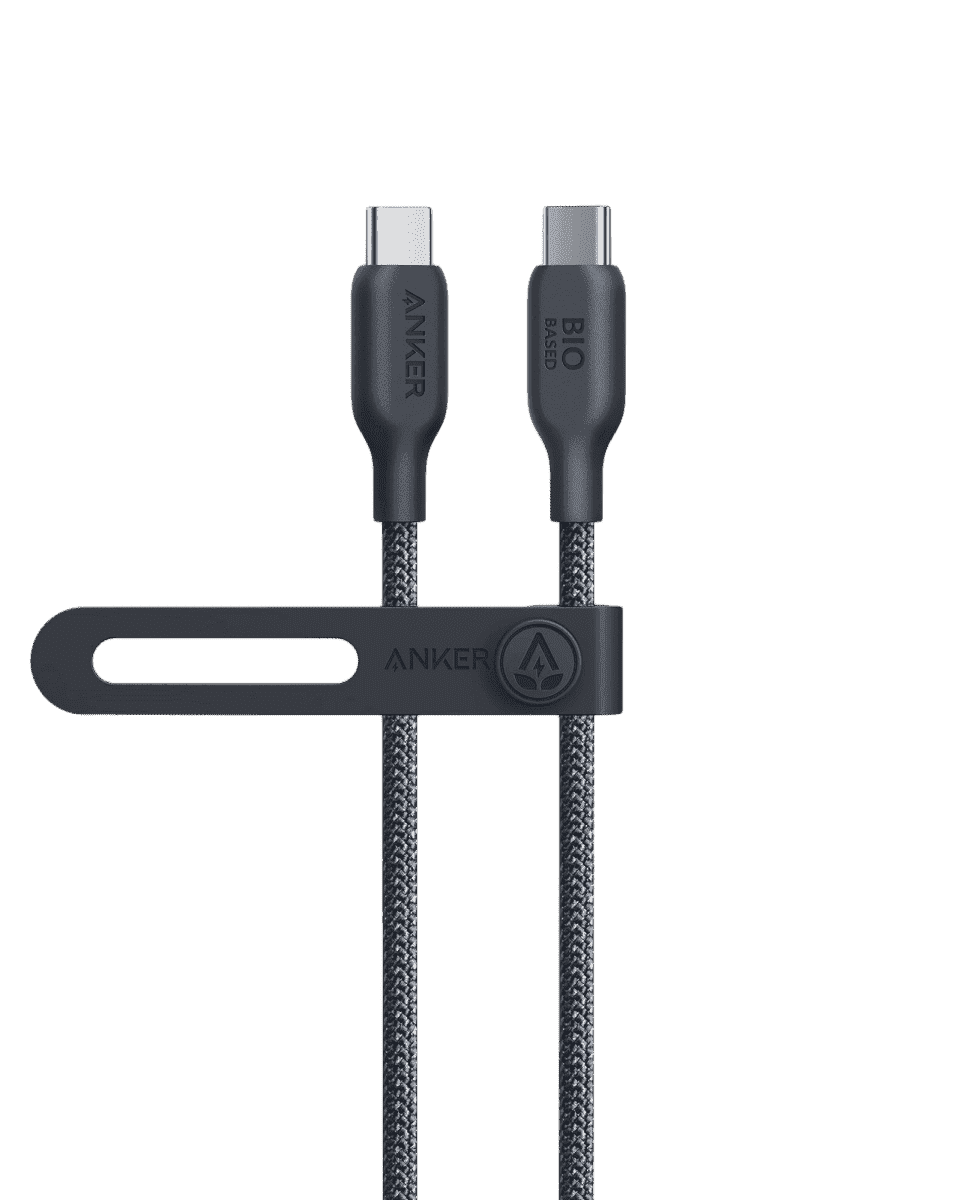 USB-C to USB-C cable set with black braided sheath and two USB-C connectors