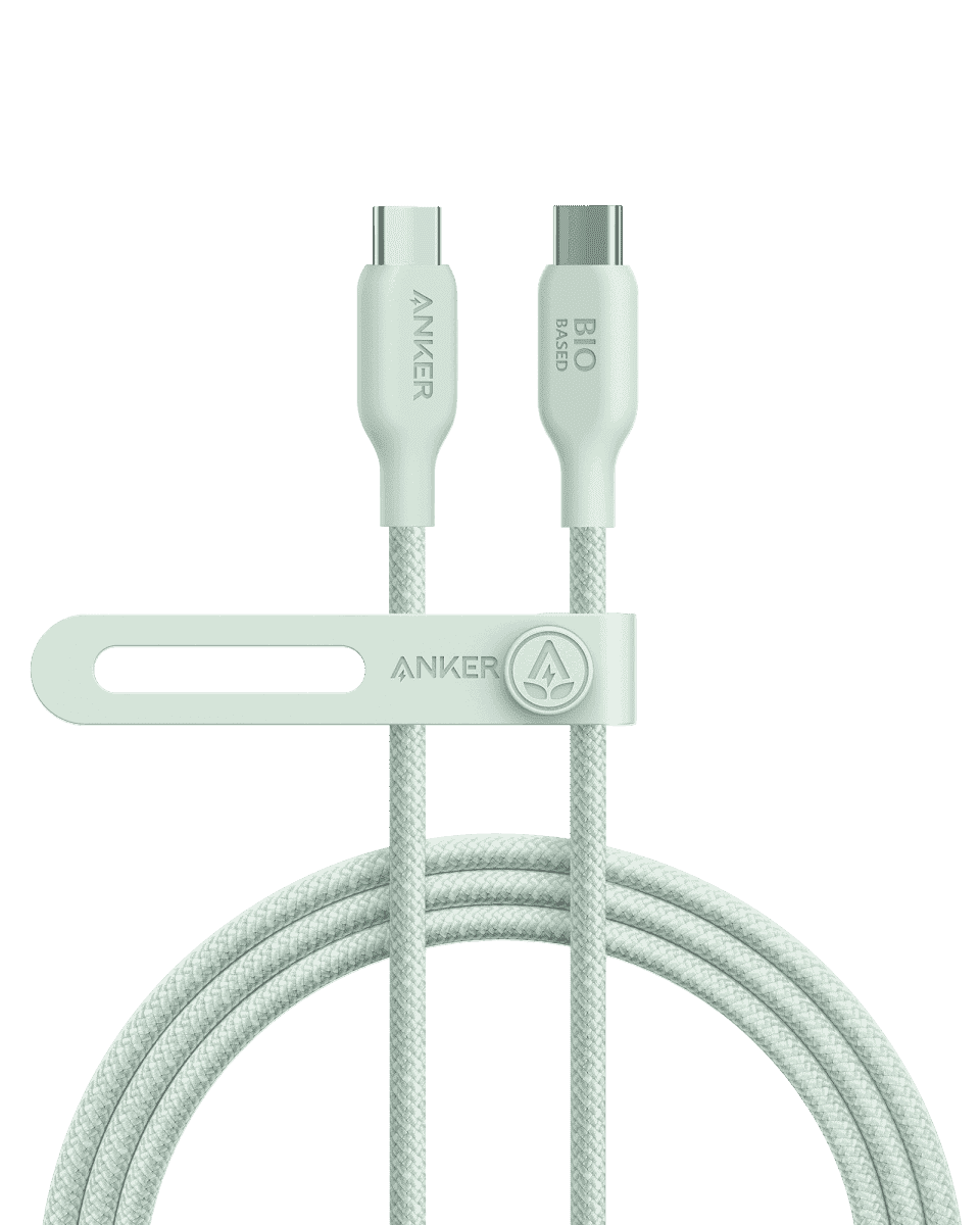 Braided USB-C to USB-C cable with two USB-C connectors