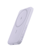 Anker 621 magnetic battery, lilac-purple slim body with circular charging surface.
