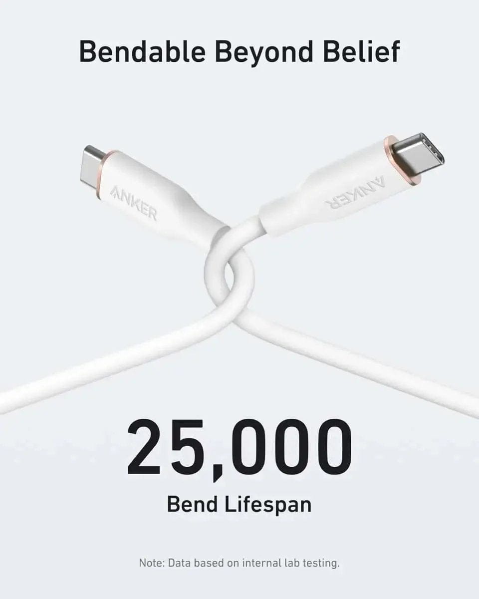 Anker 643 USB-C to USB-C Cable (Flow, Silicone) Anker 6ft / 240W / Midnight Black 6ft / 240W / Cloud White 3ft / 240W / Midnight Black 6ft / 240W / Midnight Black-6ft / 240W / Cloud White-3ft / 240W / Midnight Black-3ft / 240W / Cloud White-