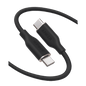 Anker USB-C to USB-C cable in Midnight Black with silicone outer sleeves.